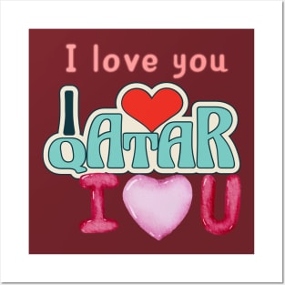 i love you qatar Posters and Art